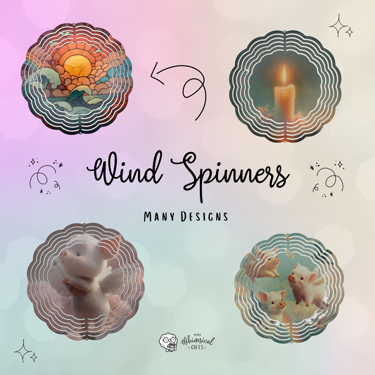 8" Wind Spinner – Sunset Waves Whimsical Garden & Wall Art